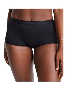 State of Day Women's Cotton Blend Boyshort Underwear Deep Black-NWT